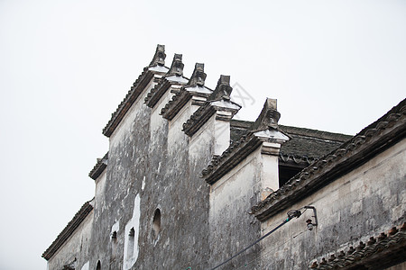 古风青砖建筑中式马头墙特写背景