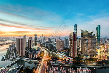 深圳城市夜景深圳城市风光背景