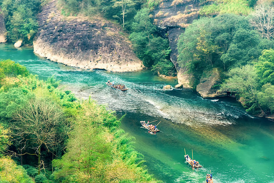 青山绿水游船 小暑图片