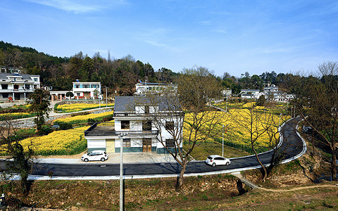 春漫城乡潜山旅游高清图片