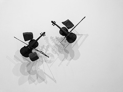 美国艺术两架小提琴背景