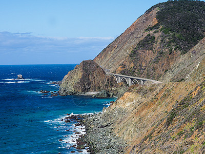 美西高速公路加州一号公路太平洋背景