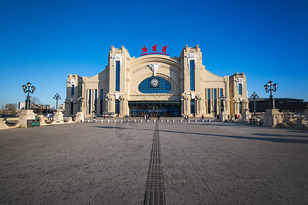 哈尔滨老火车站城市高清图片素材