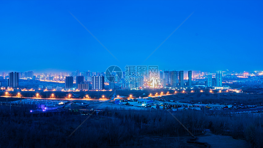 库尔勒城市夜景图片