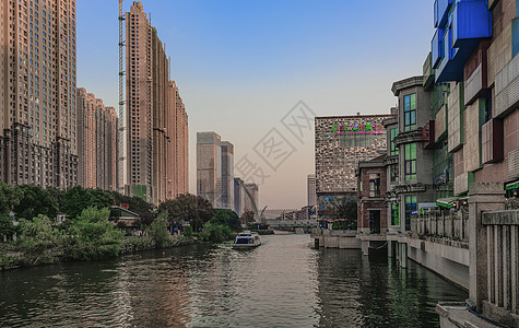 汉街游船武汉东湖汉街背景