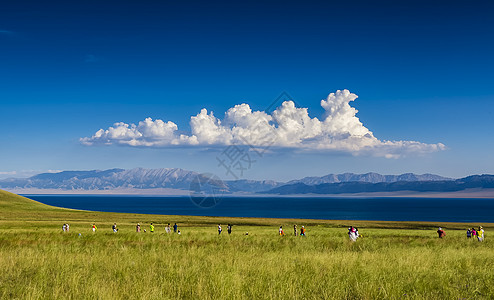 大自然风景新疆赛里木湖美景美图背景