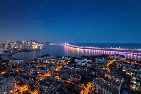 大连海景大连星海湾夜景背景