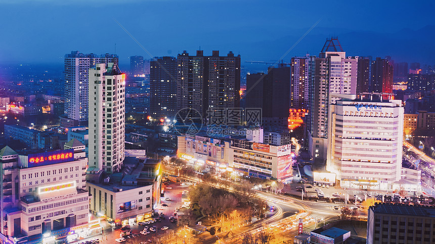 新疆库尔勒城市夜景图片