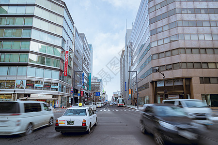 北海道札幌商业街高清图片