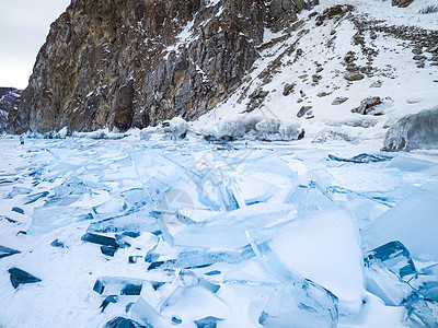 贝加尔湖蓝冰图片