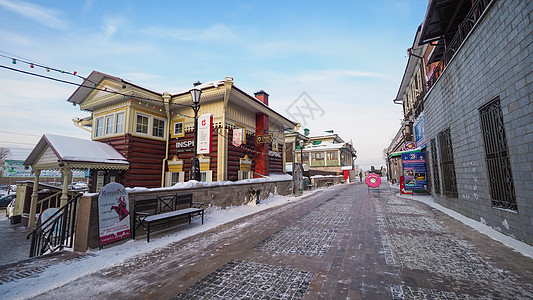 雪街伊尔库茨克130风情街背景