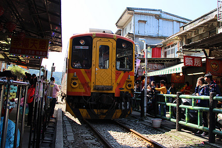 台湾平溪铁路市场高清图片