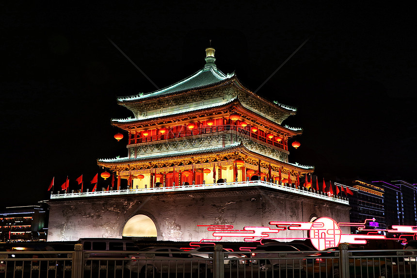 西安钟楼夜景