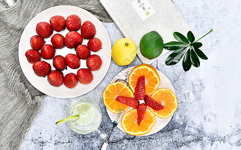 新鲜草莓水果红莓果高清图片