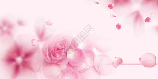 浪漫粉色海报背景图片