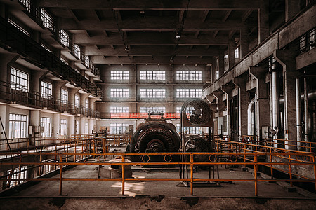 旧工厂废墟背景图片