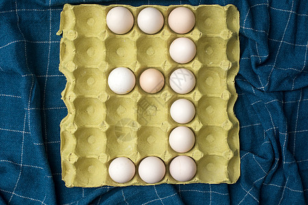 鸡蛋排列成数字图片