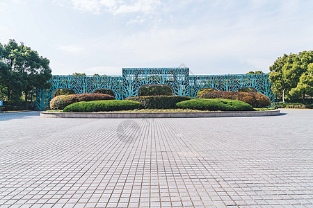 公共公园公园广场地面背景