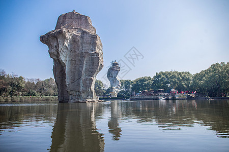 高山悬崖绍兴柯岩奇山怪石图背景