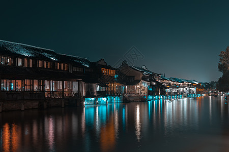 乌镇夜景图片