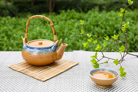 绿茶和绿芽背景图片