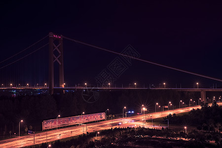 阳逻大桥武汉阳逻长江大桥夜景背景