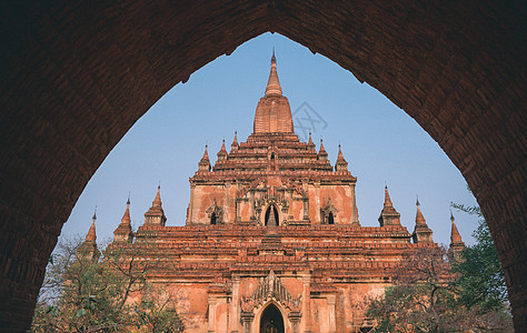 缅甸佛塔古典建筑高清图片素材