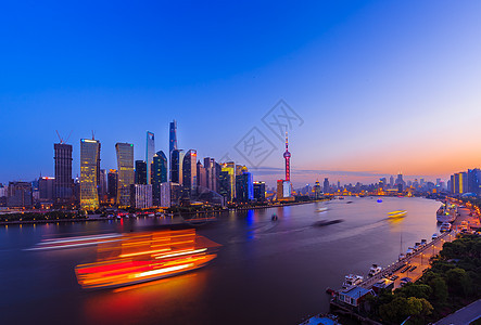 上海北外滩夜景上海中心高清图片素材