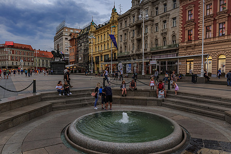 欧洲旅游城市萨格勒布街景图片