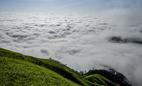 萍乡武功山江西武功山云海景观背景