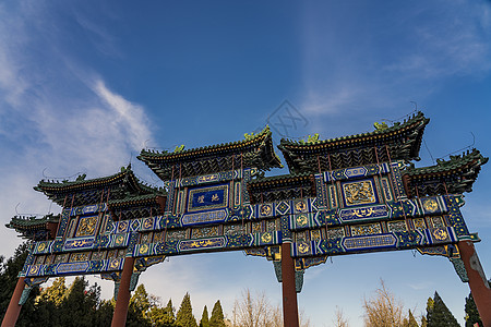 地坛古建筑地坛的牌楼背景