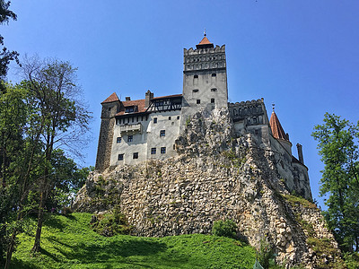 著名罗马尼亚吸血鬼城堡布朗城堡背景图片