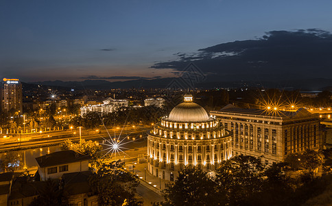 欧洲城市夜景天际线城堡高清图片素材