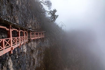 天门山玻璃栈道背景图片