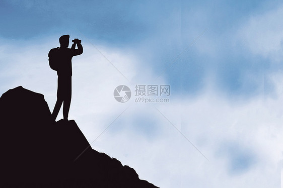 登山励志背景