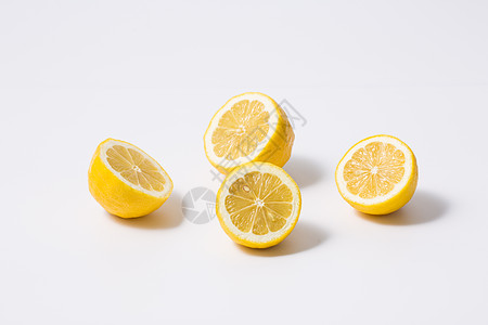广告减肥素材白色背景里的柠檬背景