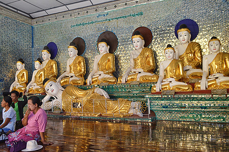 缅甸佛像宗教祈祷高清图片