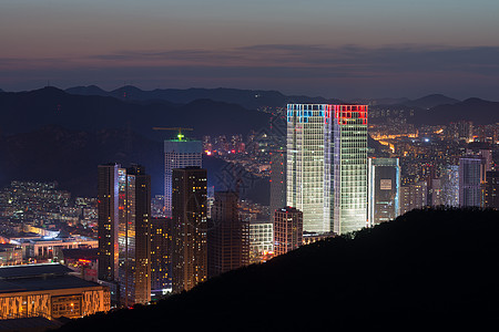 大连星海广场建筑夜景图片