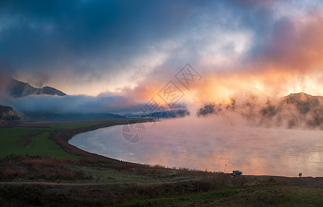 高清山水图江河风光背景