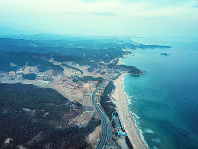 韩国海水浴场韩国地标襄阳海滨背景