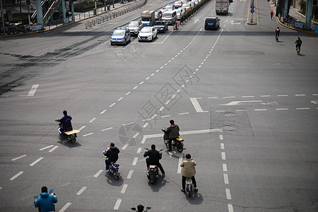 道路安全非机动车左转弯通行背景