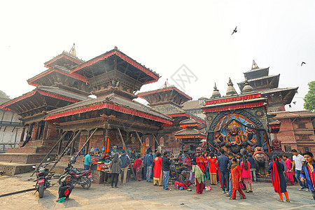 尼泊尔杜巴广场背景图片