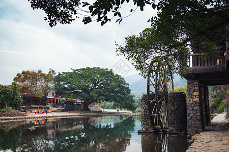 云水谣水车旅游淳朴高清图片