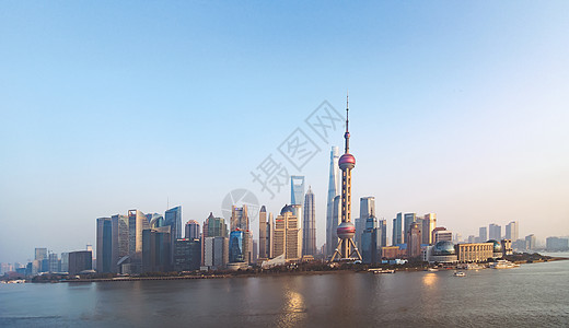 上海陆家嘴建筑群背景