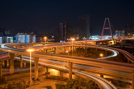 城市高架桥夜景图片