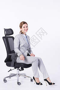 坐着的外国商务女性职业高清图片素材