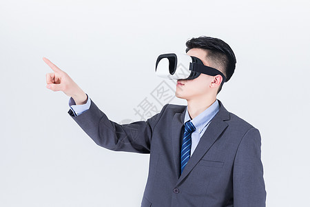 全景vr男性商务VR眼镜背景