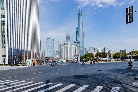 路与阳光素材上海路与建筑背景