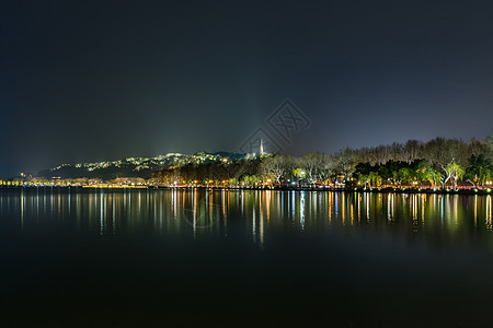 杭州西湖夜景图片