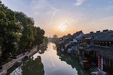 江南水乡清晨的西塘古镇图片